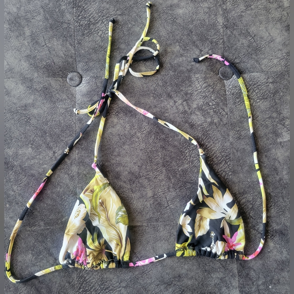 Volcom Floral String Bikini Top